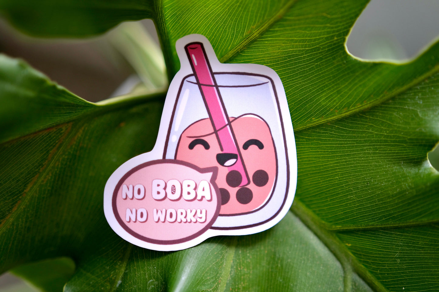 Boba Vinyl Sticker, Matte Kawaii Medical Stickers