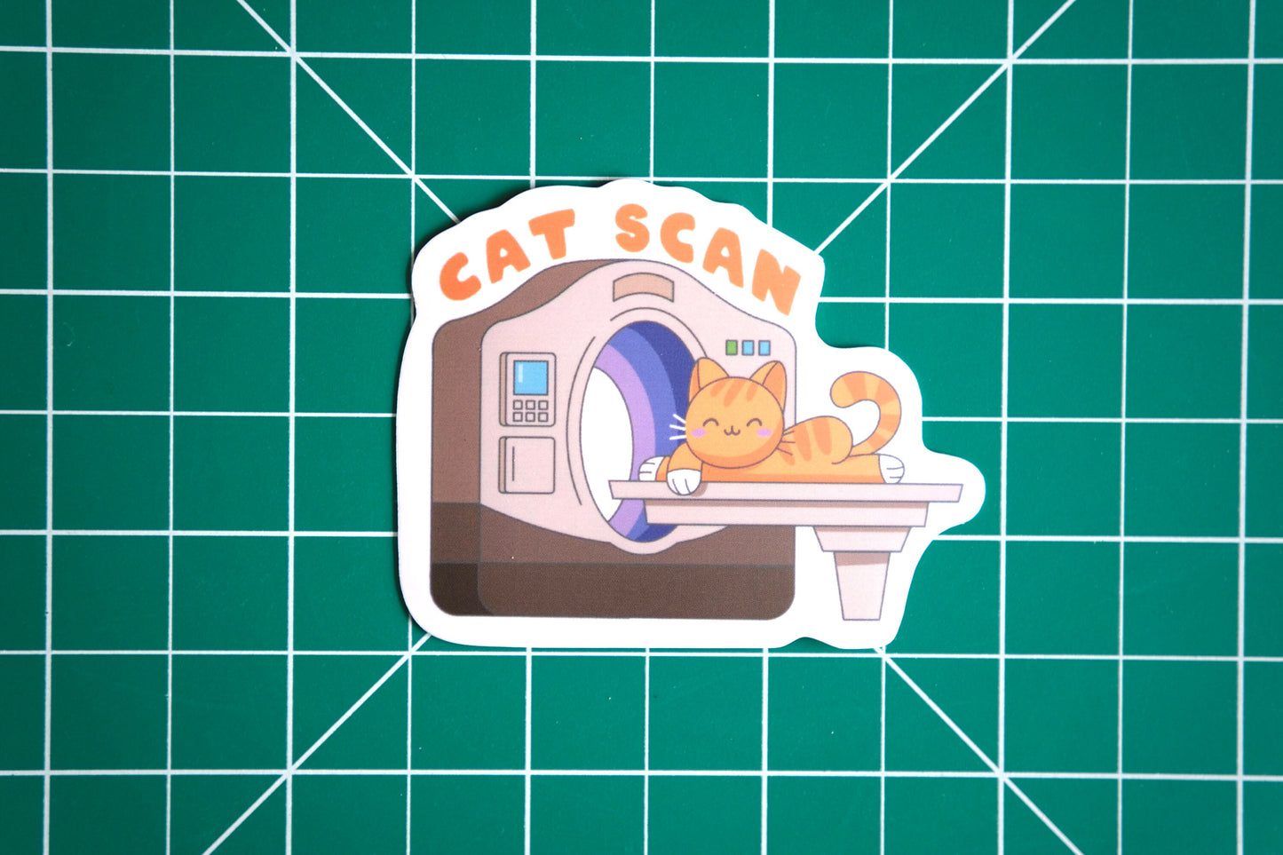 CAT Scan Vinyl Healthcare Stickers, Kawaii Medical Stickers