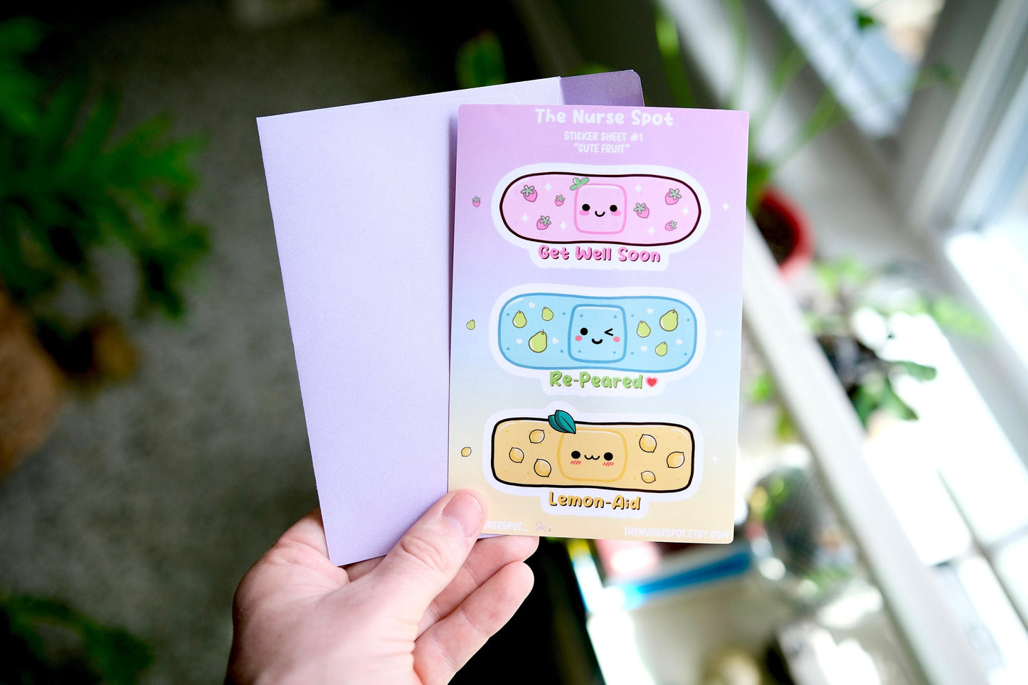 Cute Fruit Sticker Sheet - Cute Nurse Stickers
