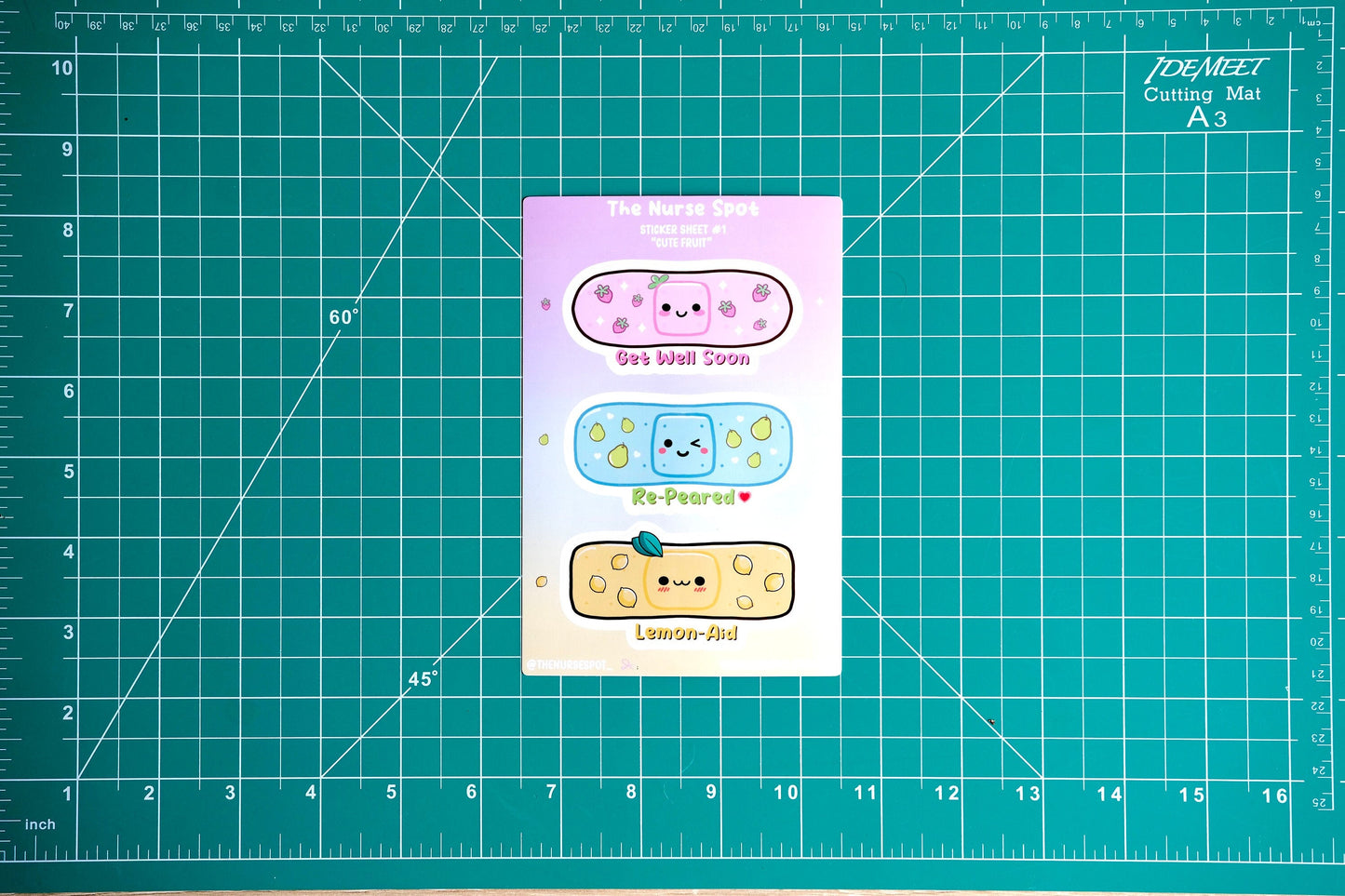 Cute Fruit Sticker Sheet - Cute Nurse Stickers
