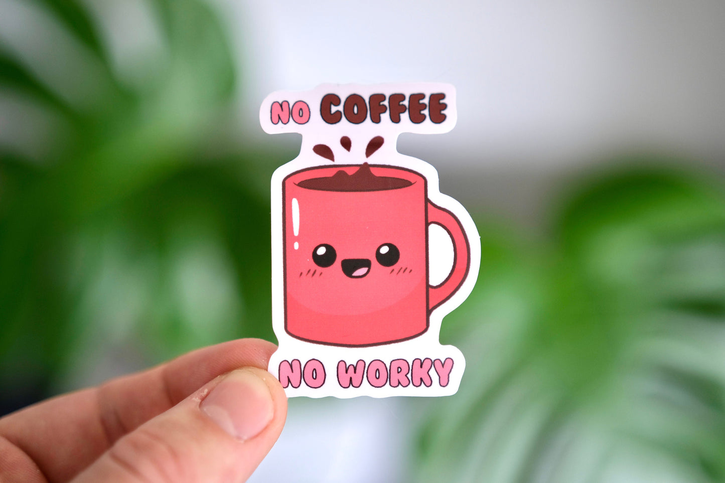 No Coffee No Worky Vinyl Sticker, Cute Nurse Stickers