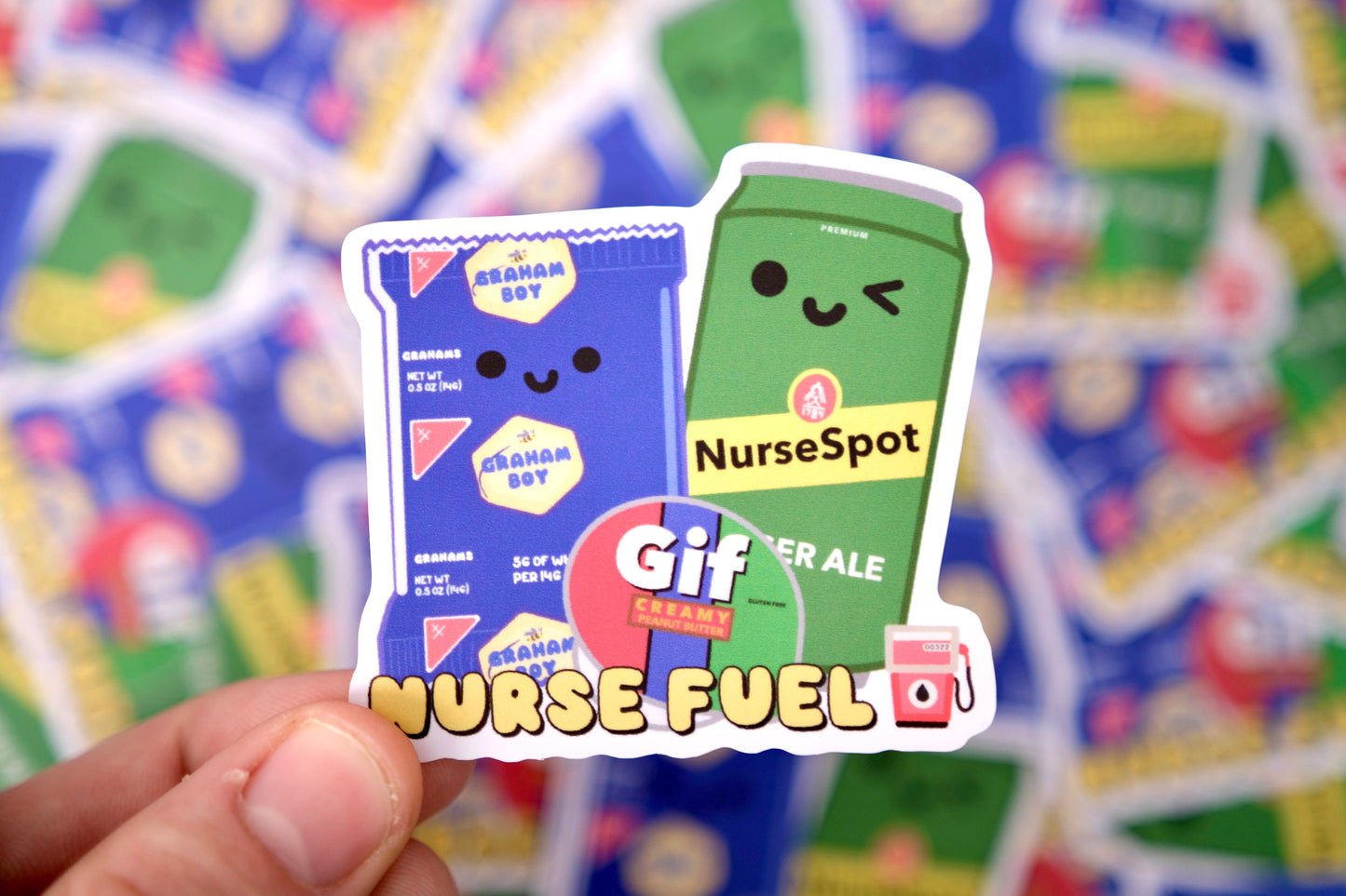 Nurse Fuel Sticker, Vinyl Matte - Cute Nurse Stickers