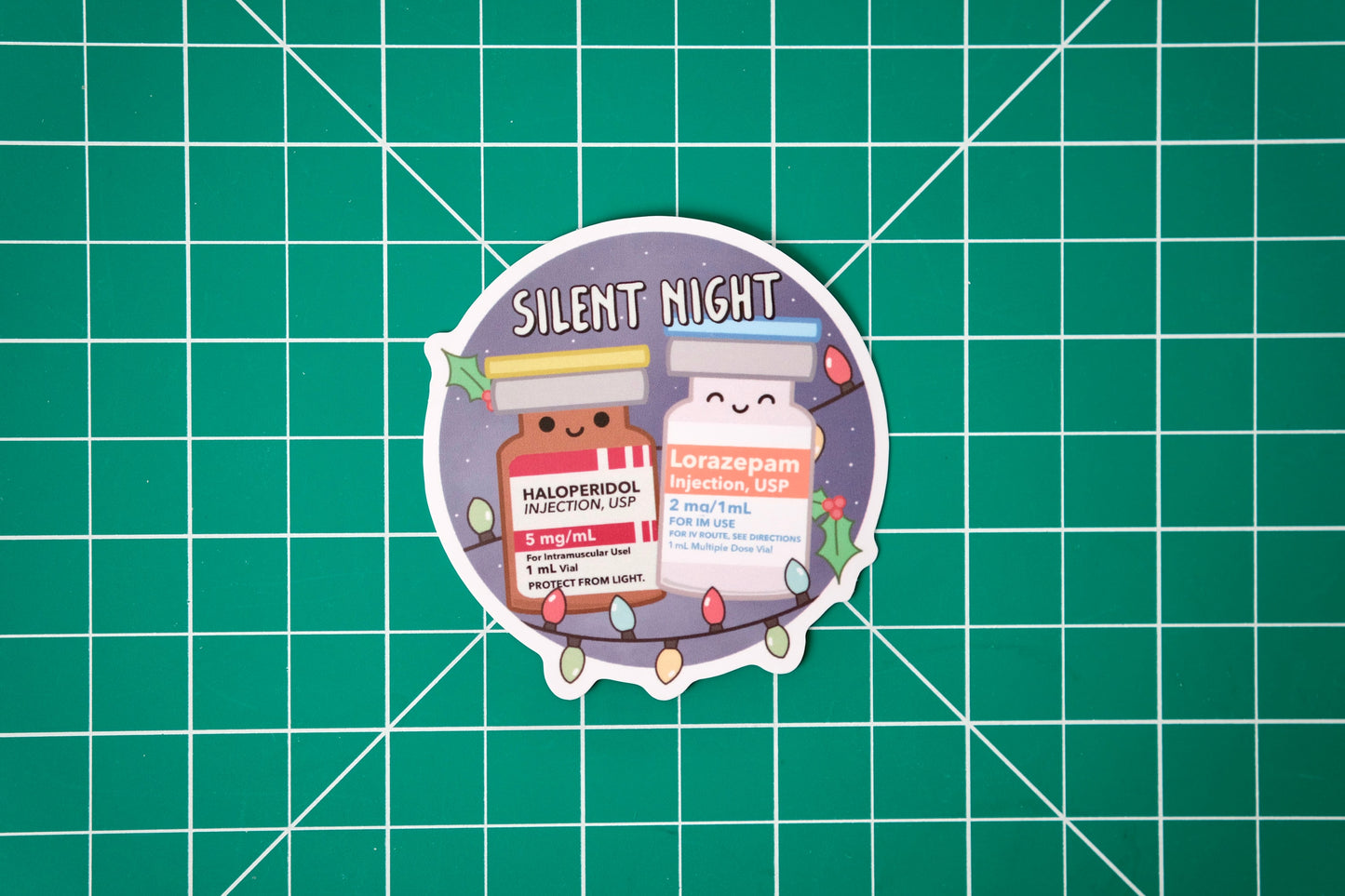Silent Night Vinyl - Cute Nurse Stickers