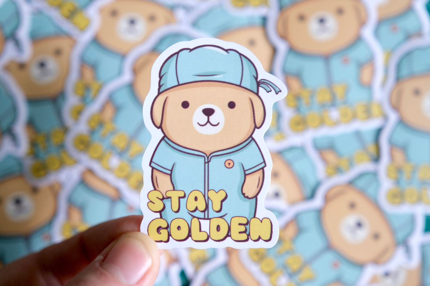 Stay Golden Vinyl Sticker, Cute Nursing Stickers
