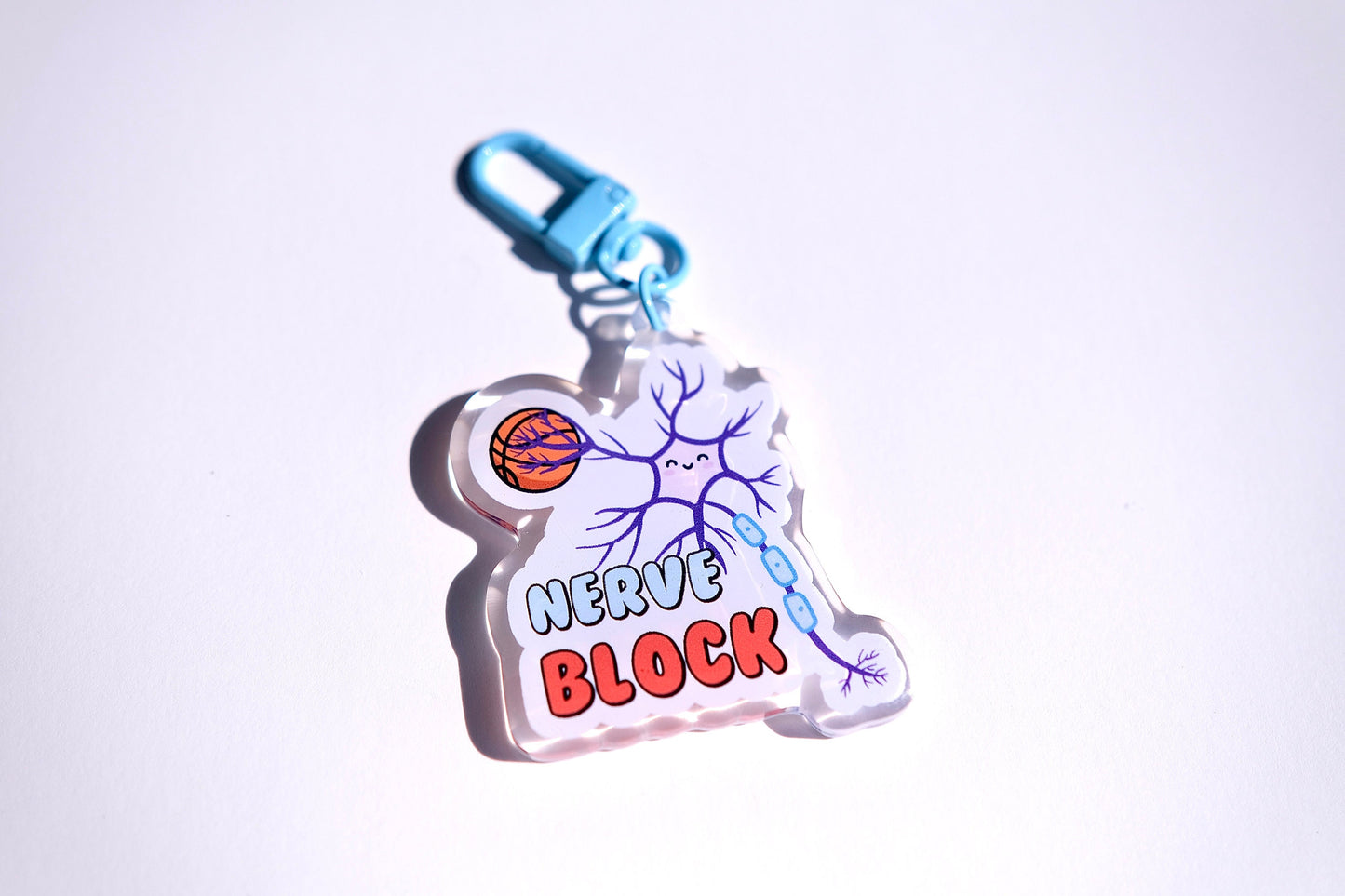 Nerve Block Keychain, Cute Nurse Pin, CRNA, SRNA, Anesthesia, Nursing Keychain, Nursing Student Gifts, Kawaii Keychain