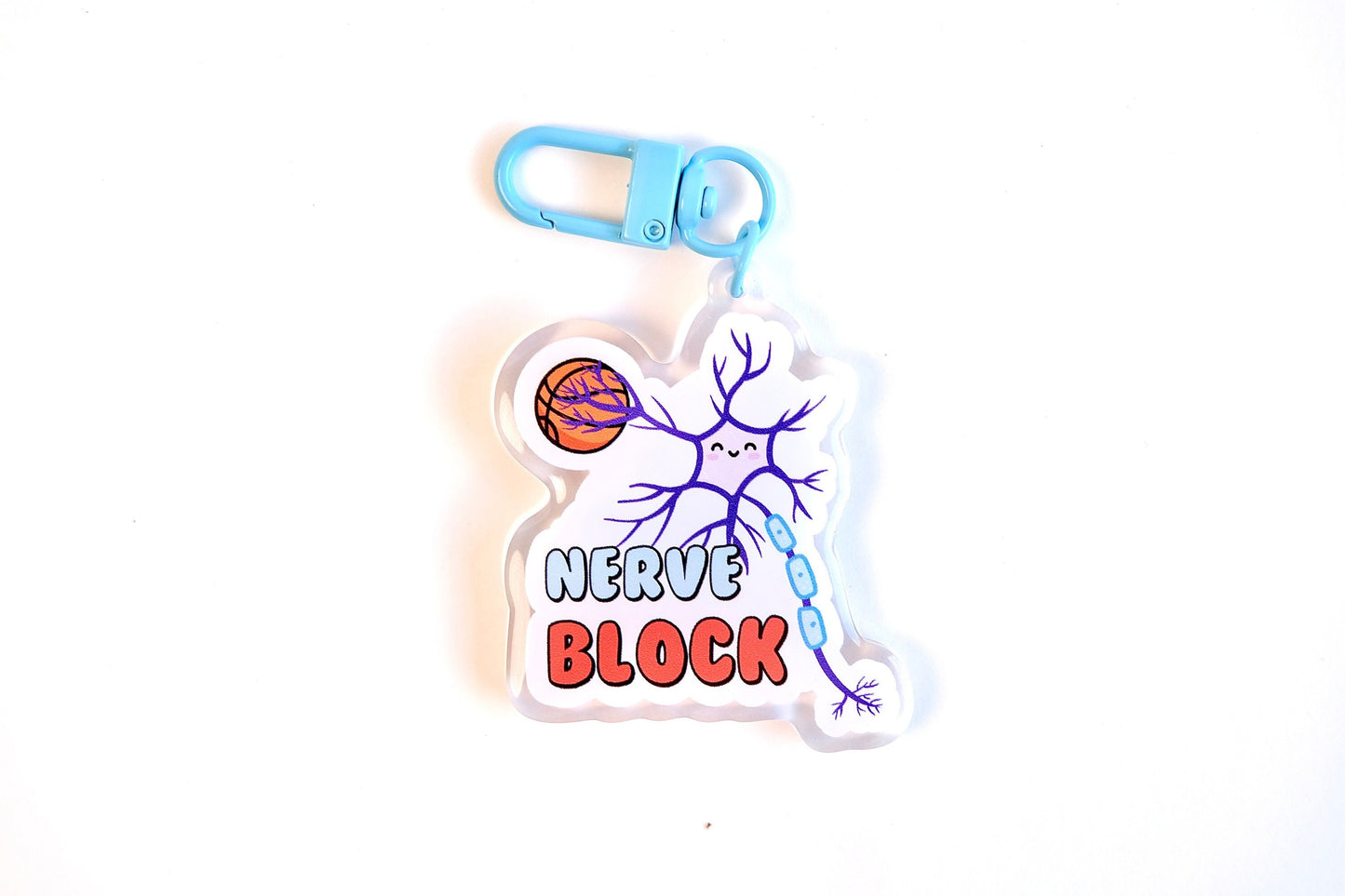 Nerve Block Keychain, Cute Nurse Pin, CRNA, SRNA, Anesthesia, Nursing Keychain, Nursing Student Gifts, Kawaii Keychain