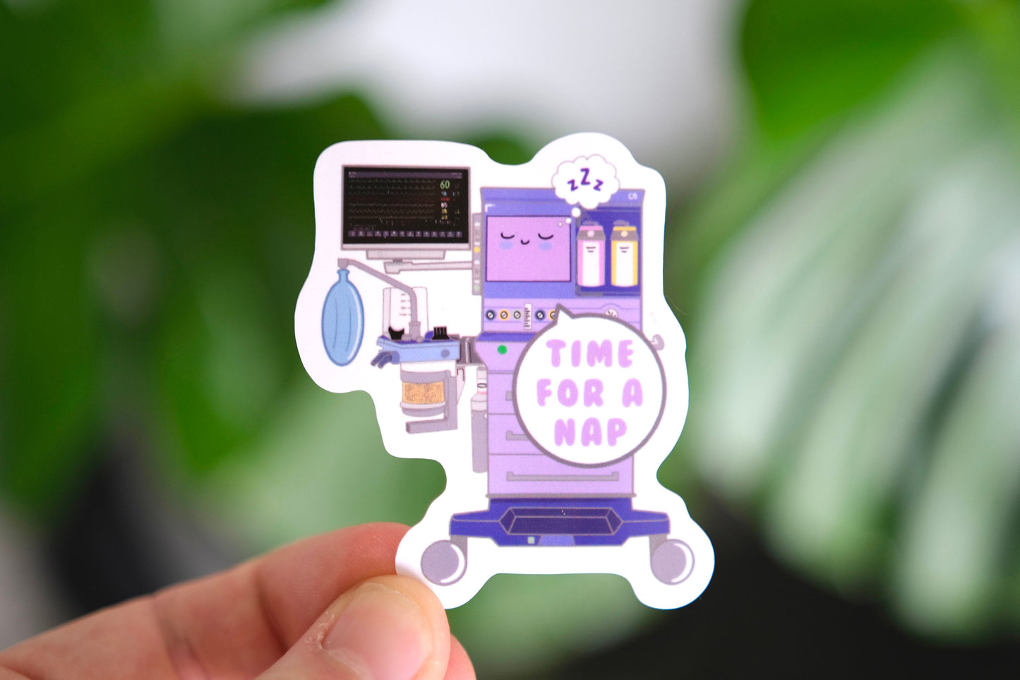 Anesthesia Machine Vinyl Sticker - Cute nurse stickers