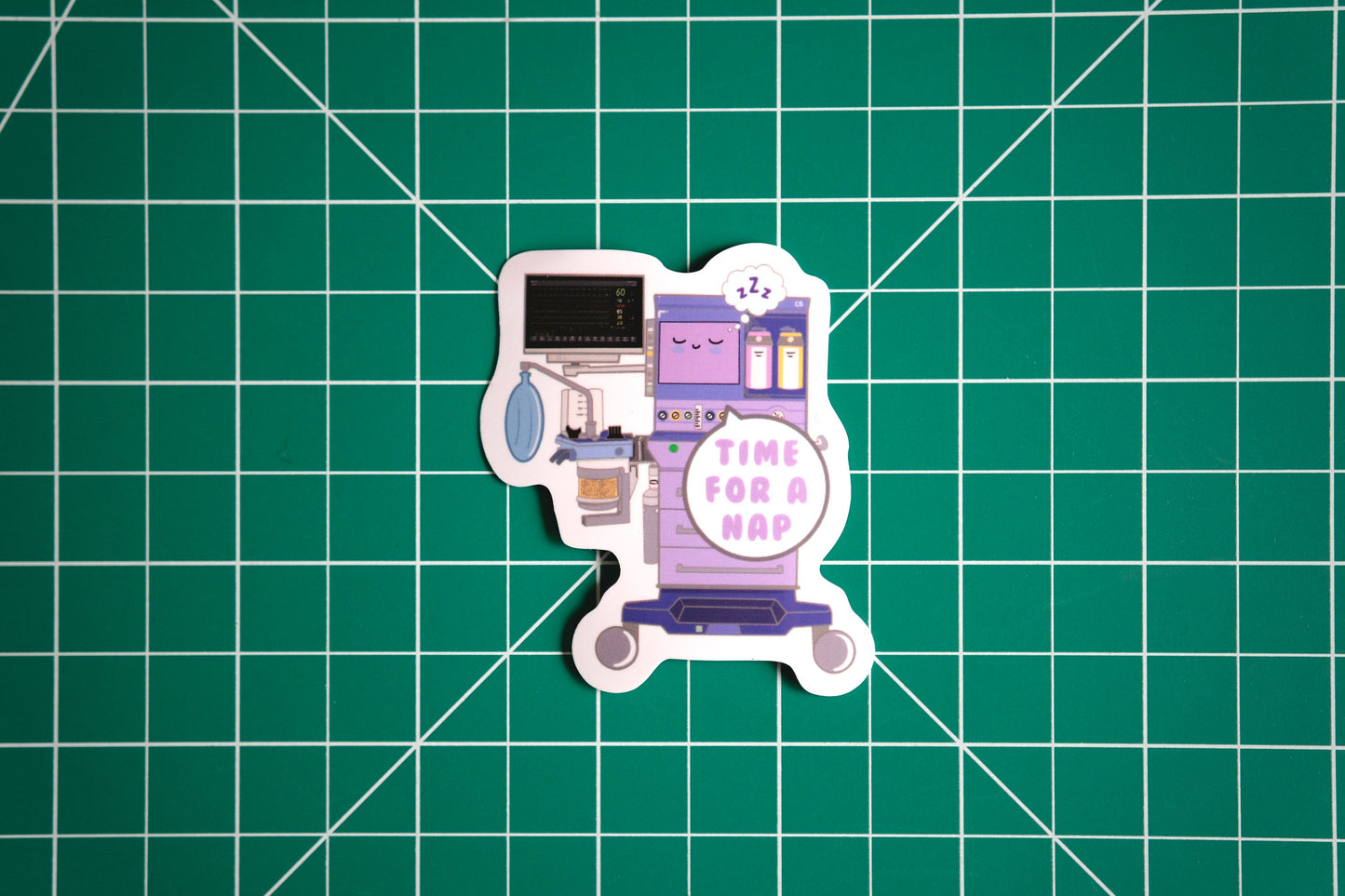 Anesthesia Machine Vinyl Sticker - Cute nurse stickers