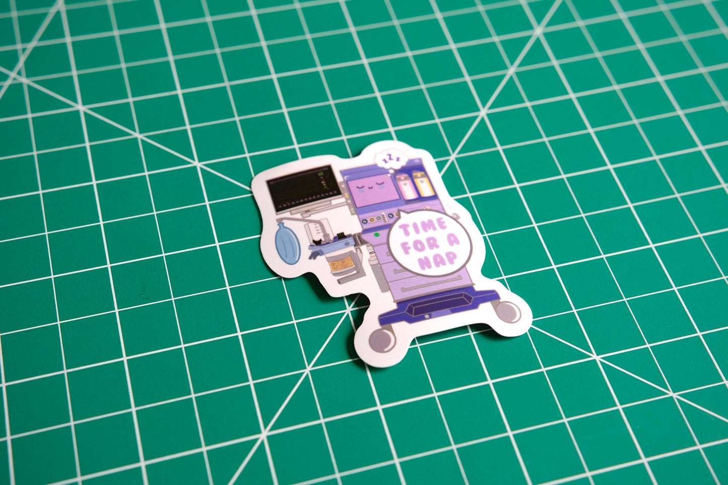 Anesthesia Machine Vinyl Sticker - Cute nurse stickers