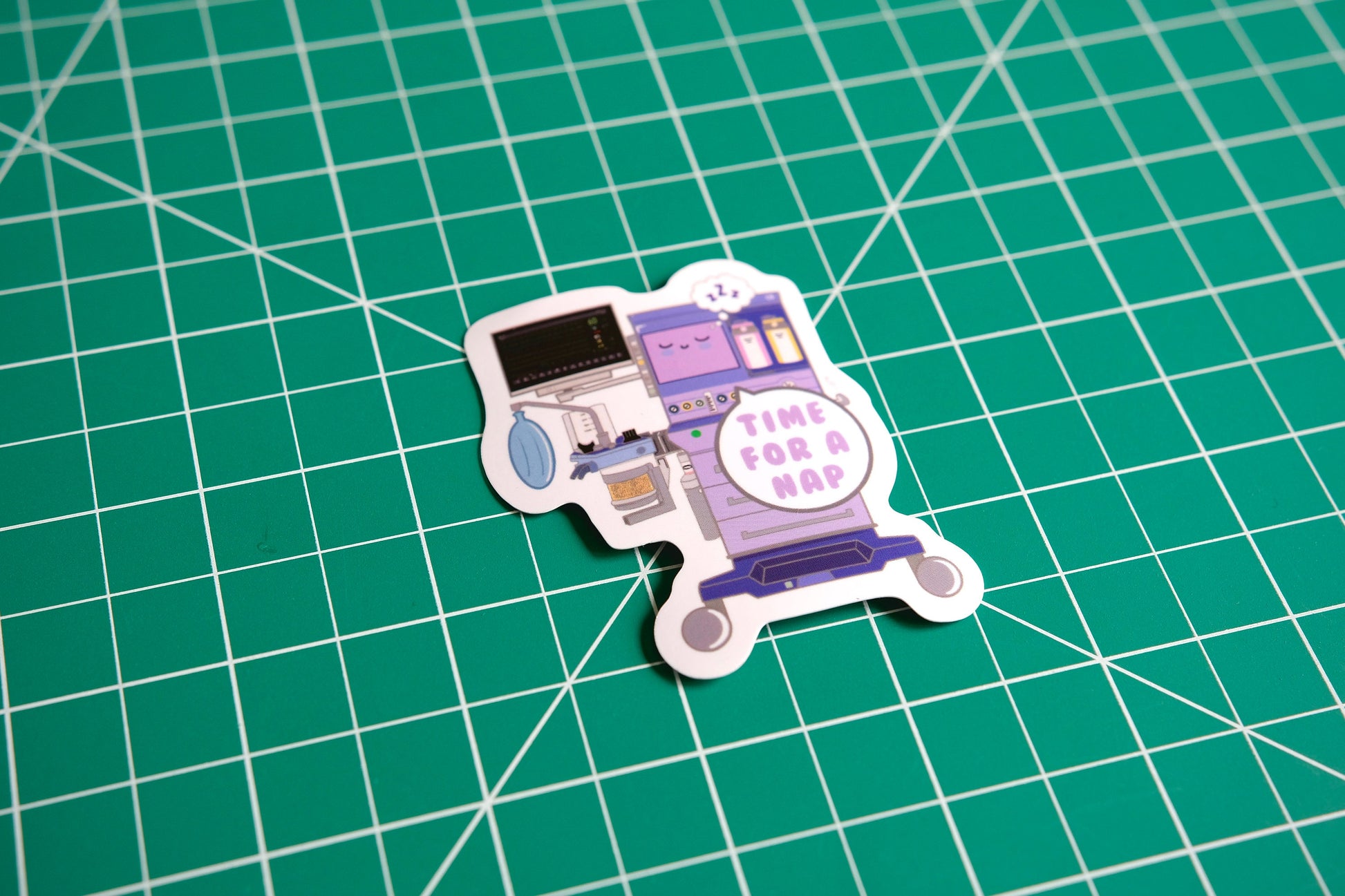 Anesthesia Machine Vinyl Sticker - Cute nurse stickers