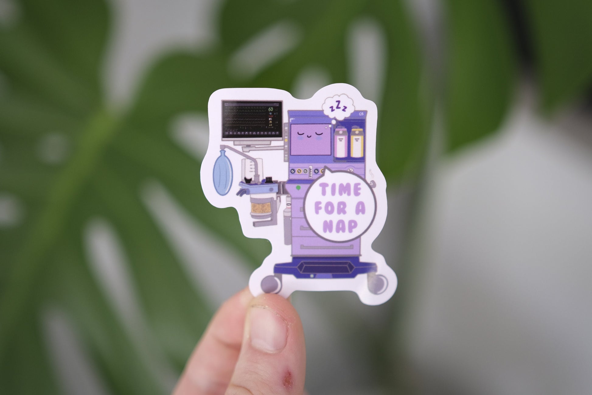 Anesthesia Machine Vinyl Sticker - Cute nurse stickers