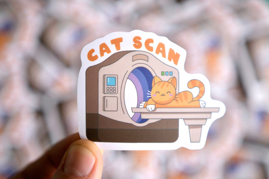 CAT Scan Vinyl Healthcare Stickers, Kawaii Medical Stickers