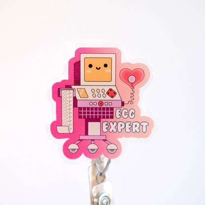 Cute ECG Machine Nurse Badge Reel, Custom Badge Reel