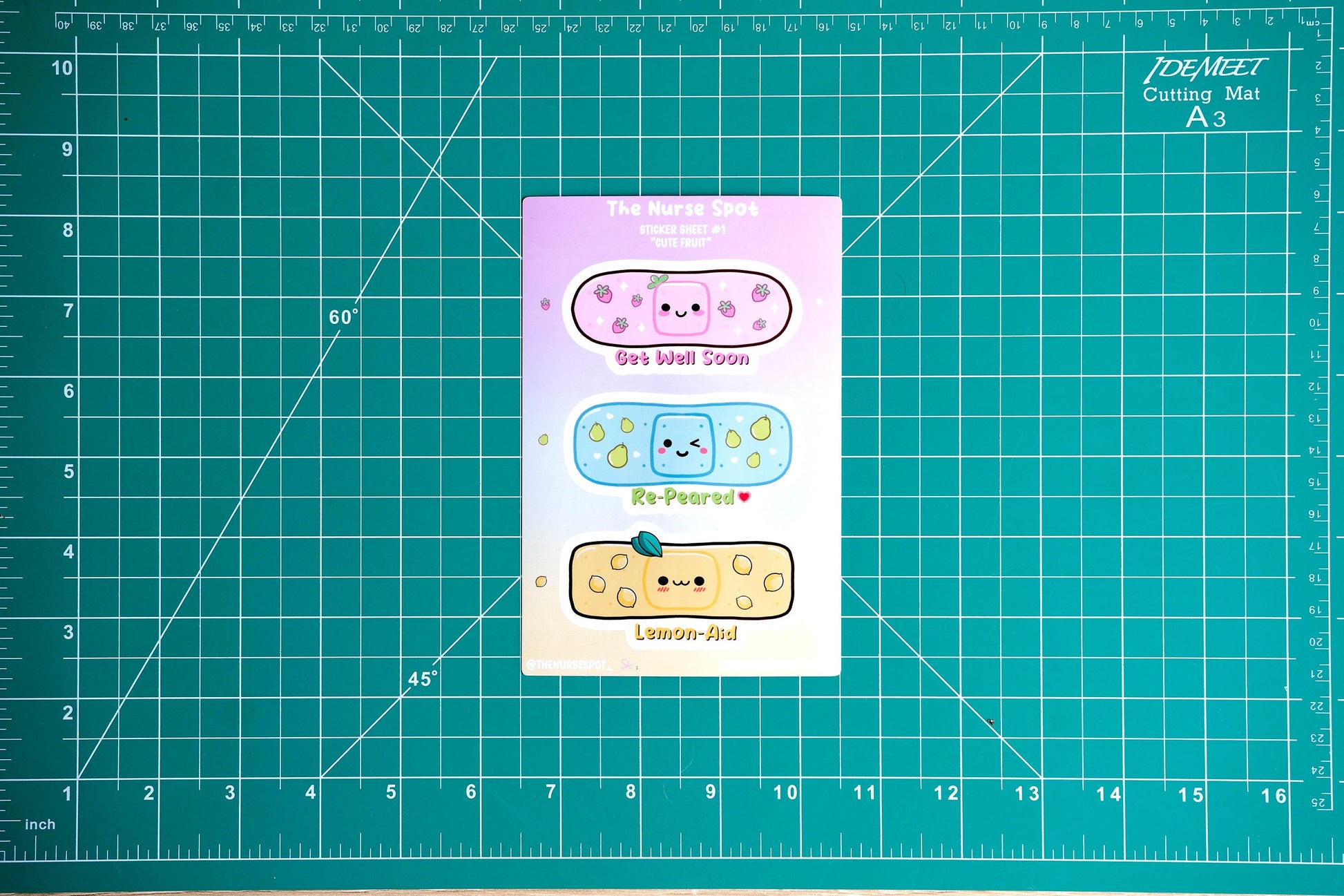 Cute Fruit Sticker Sheet - Cute Nurse Stickers