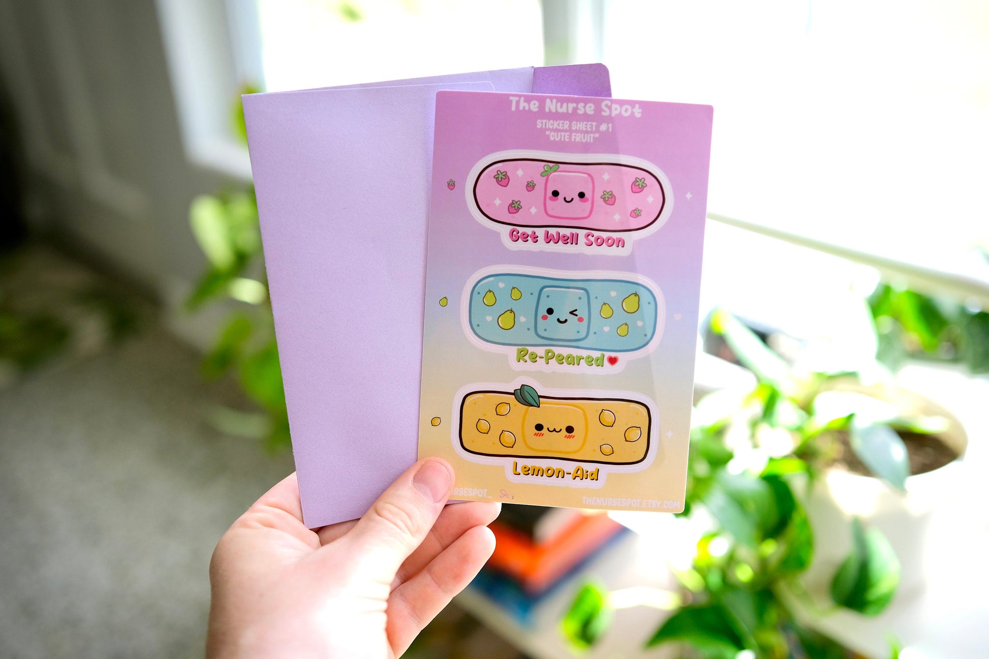 Cute Fruit Sticker Sheet - Cute Nurse Stickers
