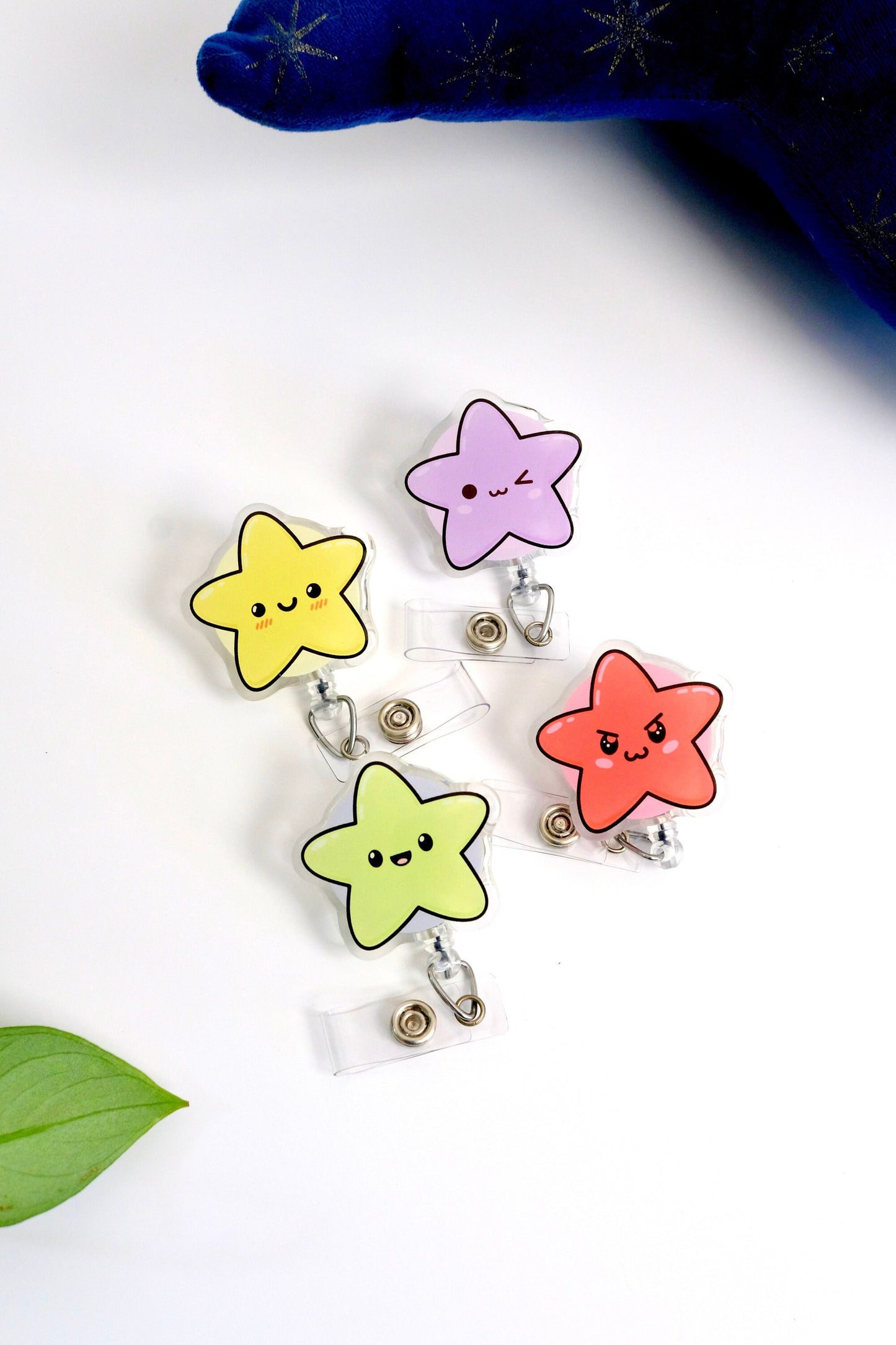 Cute Kawaii Star Nurse Badge Reel