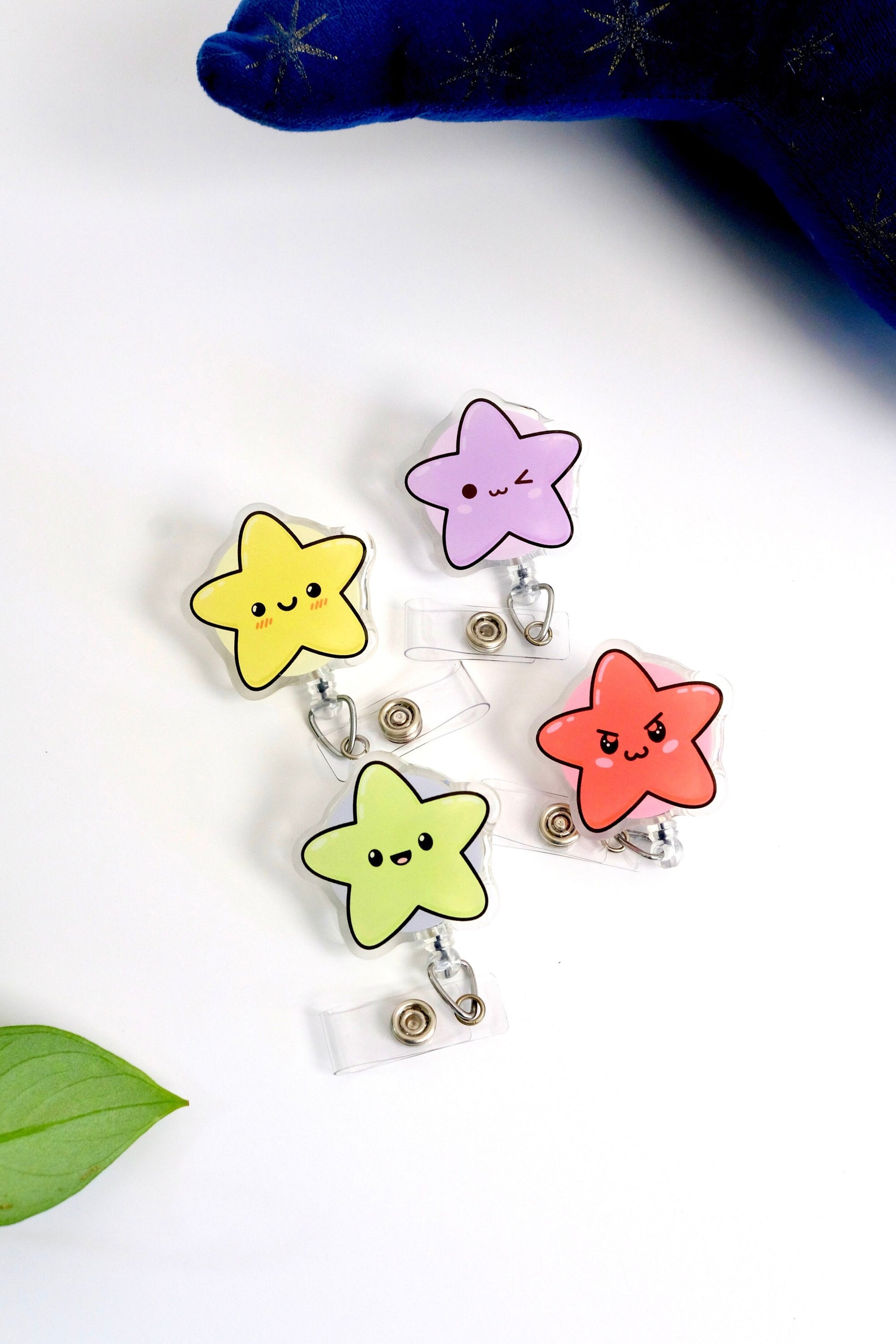 Cute Kawaii Star Nurse Badge Reel