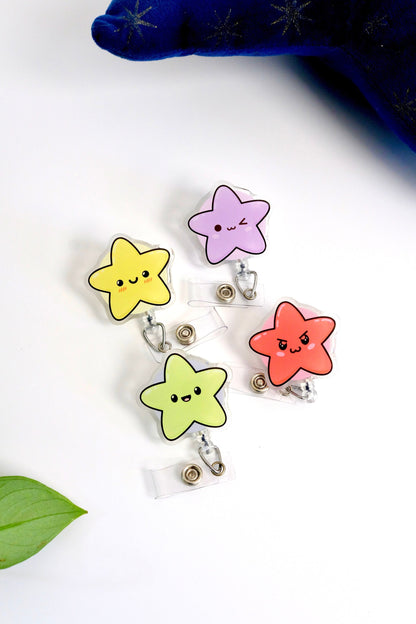 Cute Kawaii Star Nurse Badge Reel