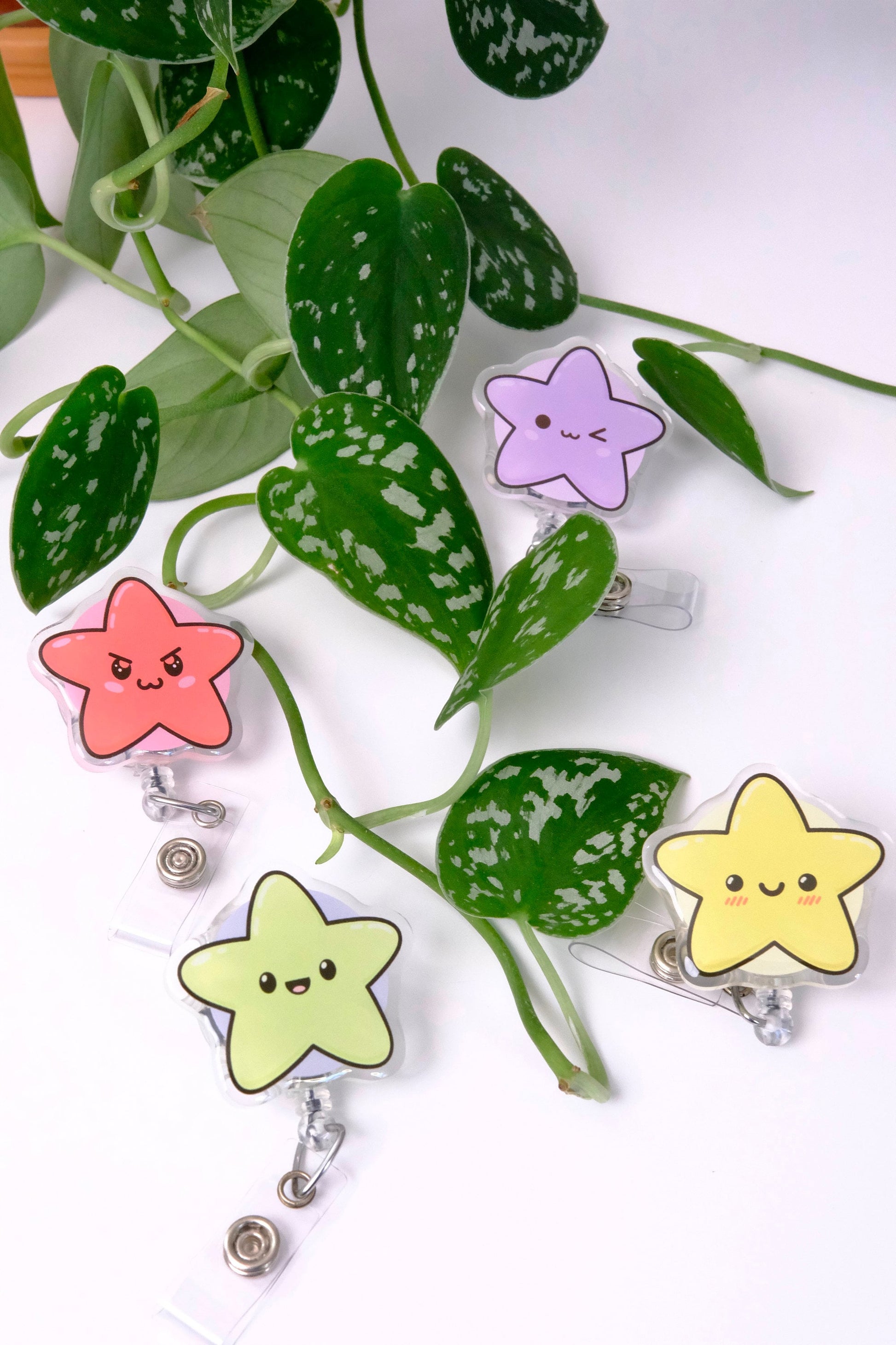 Cute Kawaii Star Nurse Badge Reel