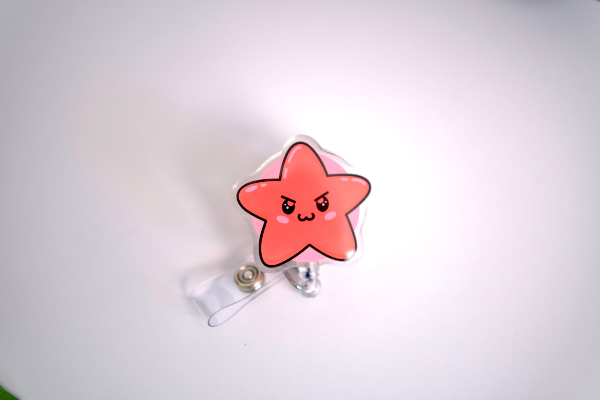 Cute Kawaii Star Nurse Badge Reel