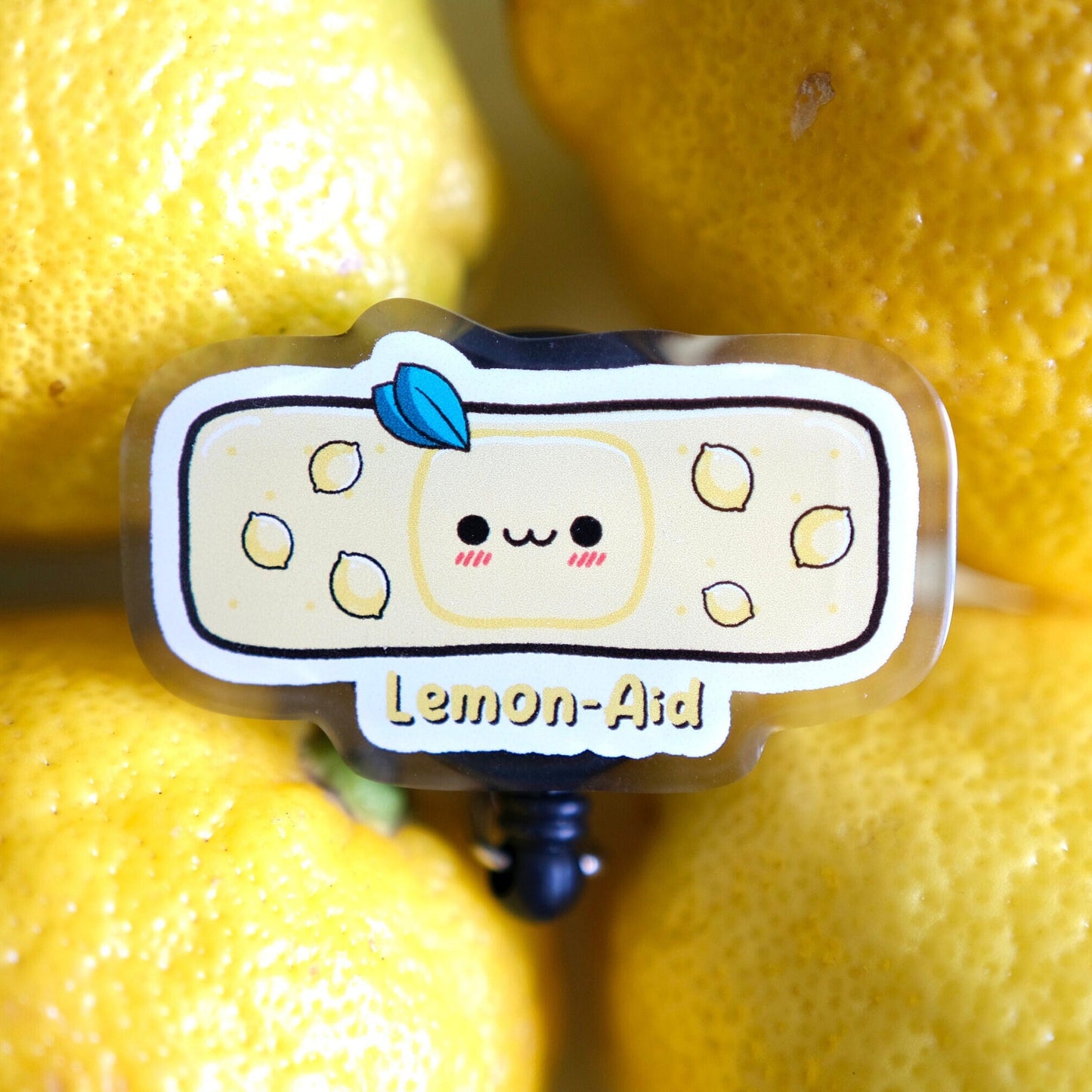 Cute Lemon Aid Badge Reel, Nursing Badge Reel