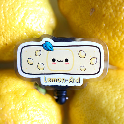 Cute Lemon Aid Badge Reel, Nursing Badge Reel