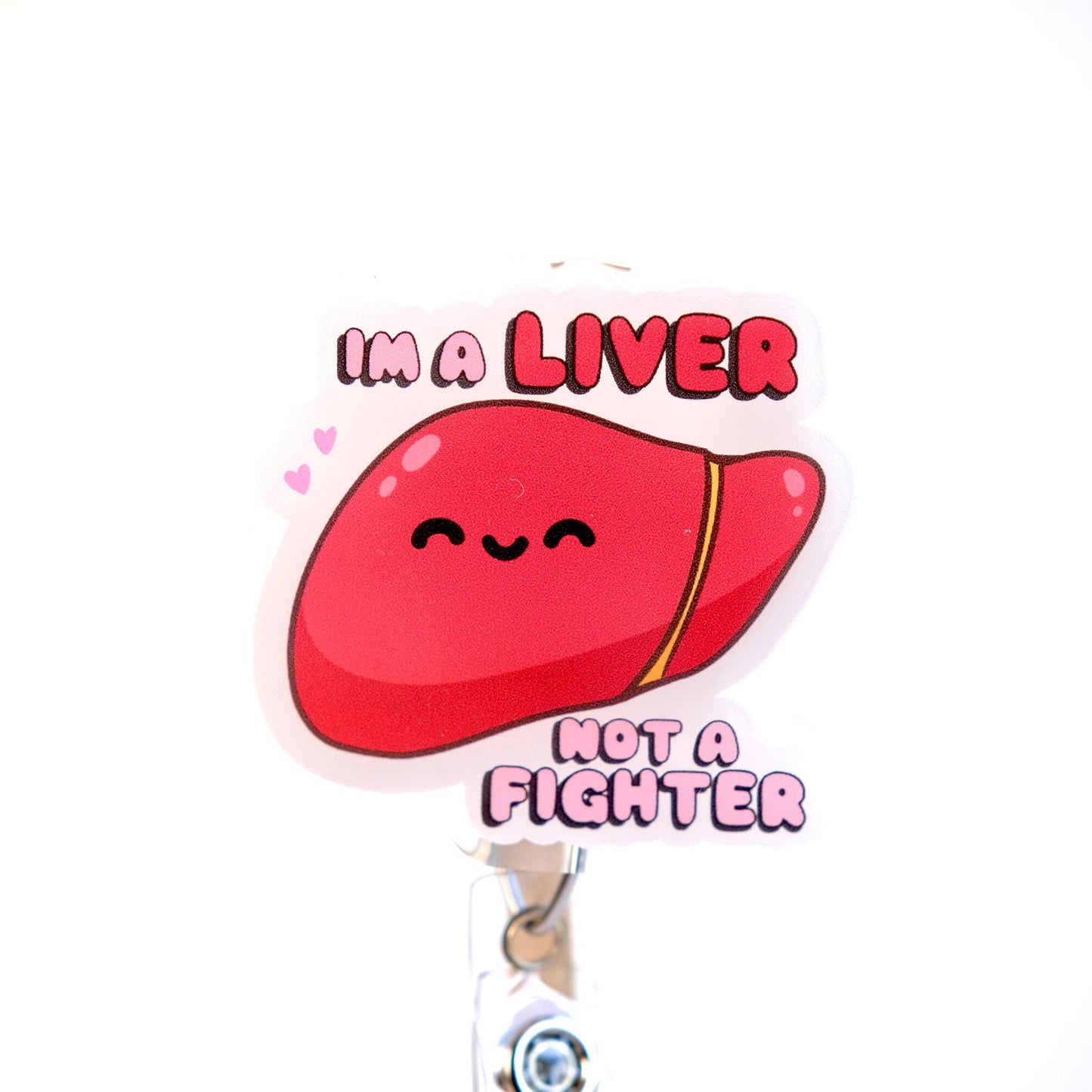 Cute Liver Nurse Badge Reel, Kawaii Keychain