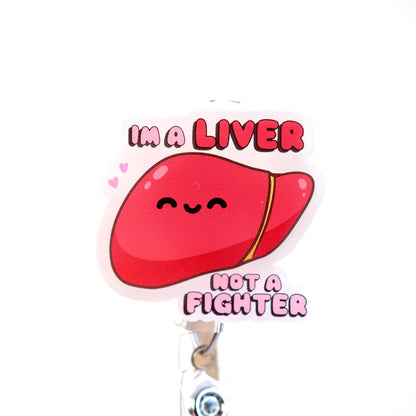 Cute Liver Nurse Badge Reel, Kawaii Keychain