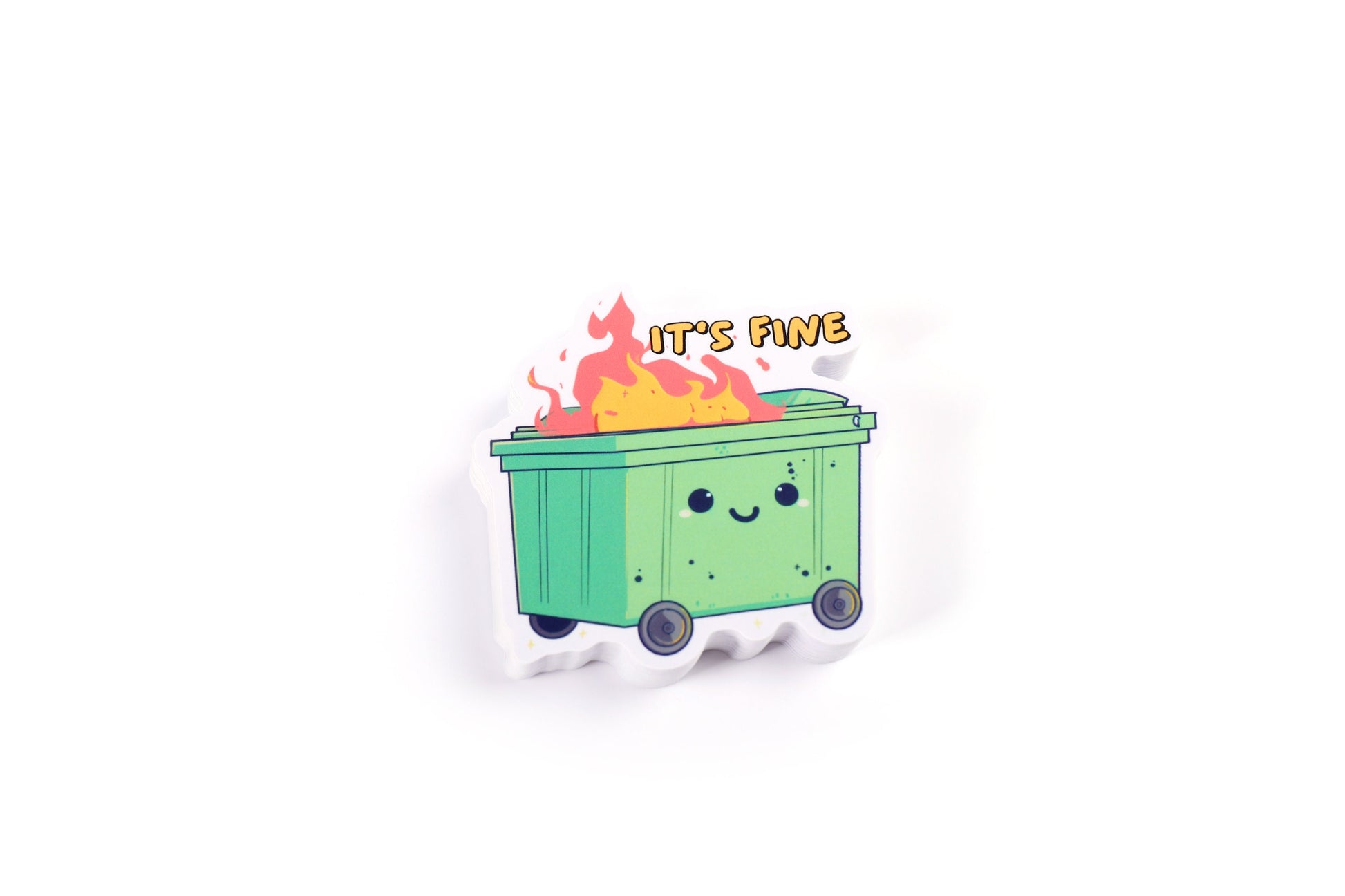 Dumpster Fire, Cute Nurse Matte Stickers