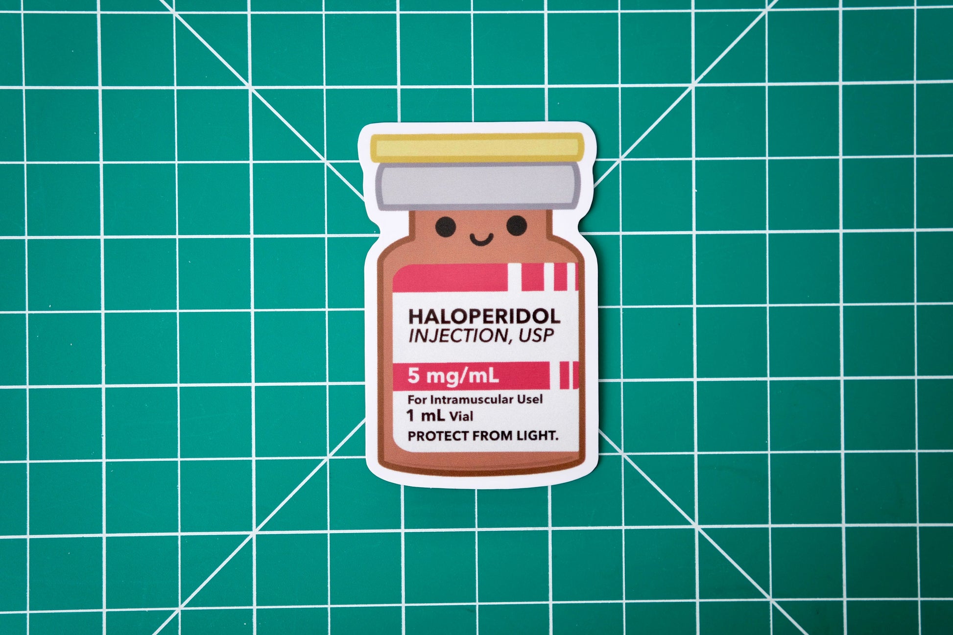 Haldol Cute Nurse Stickers - Medicine Vial