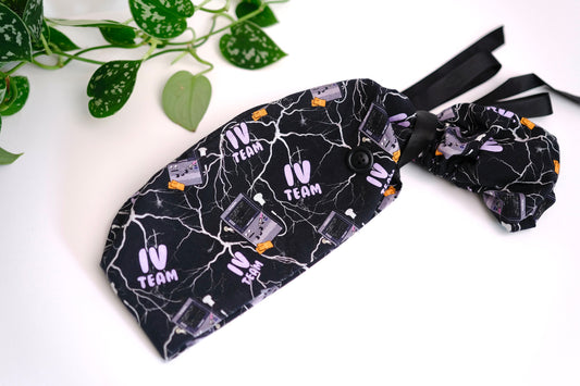 IV Team Scrub Cap - Scrub Caps for Women Ponytail