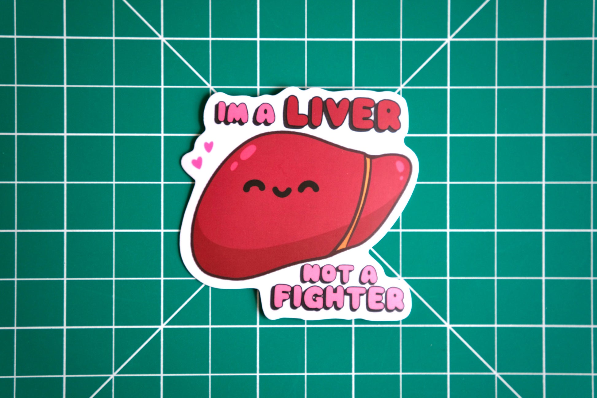 Liver, Not a Fighter - Vinyl Anatomy Stickers