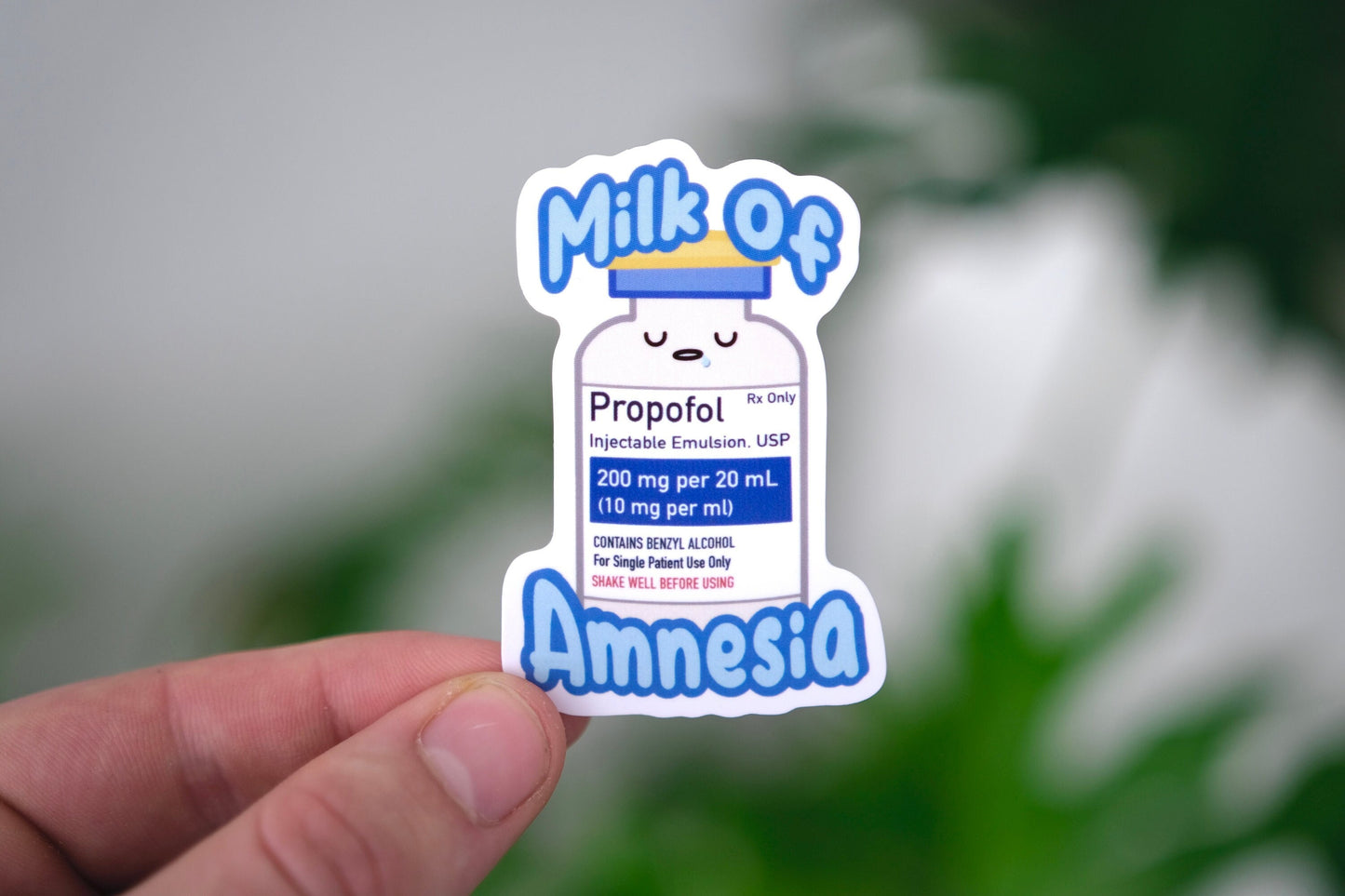 Milk of Amnesia Vinyl Cute Nurse Stickers, Nursing Sticker