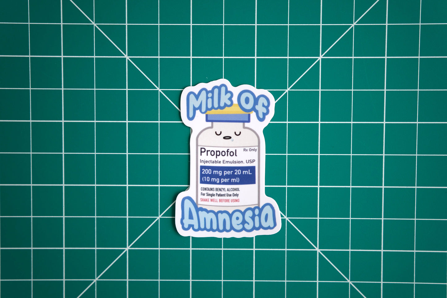 Milk of Amnesia Vinyl Cute Nurse Stickers, Nursing Sticker