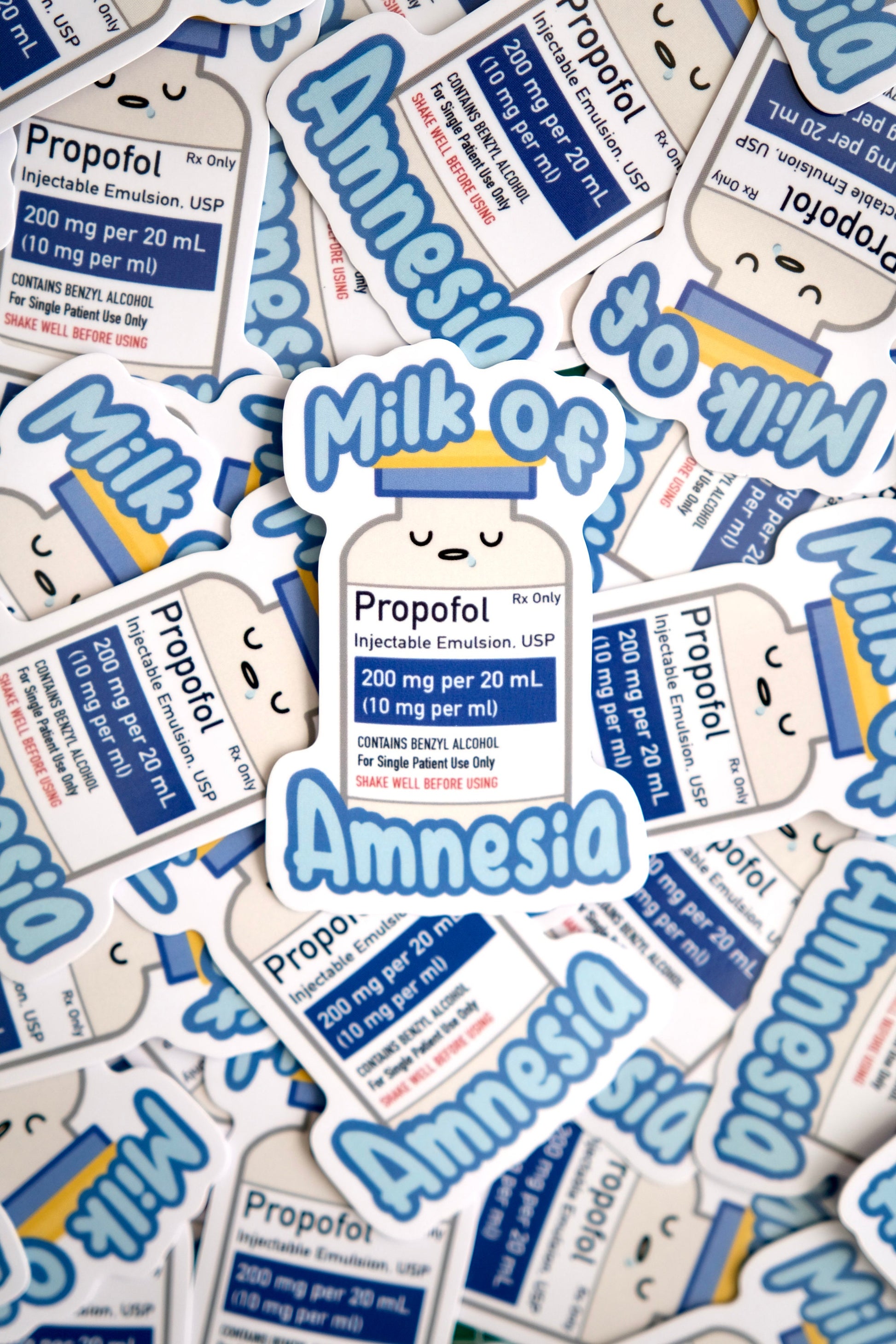 Milk of Amnesia Vinyl Cute Nurse Stickers, Nursing Sticker
