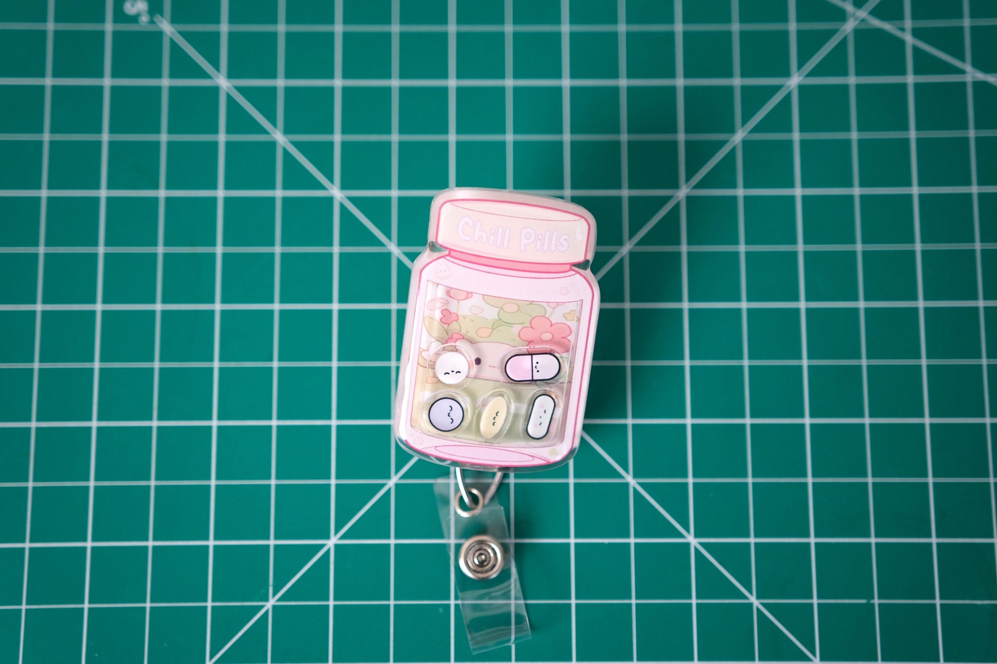 Personalized Chill Pills Shaker Nurse Badge Reel