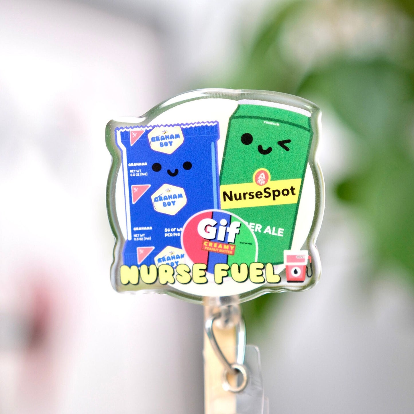 Personalized Cute Nurse Fuel Badge Reel
