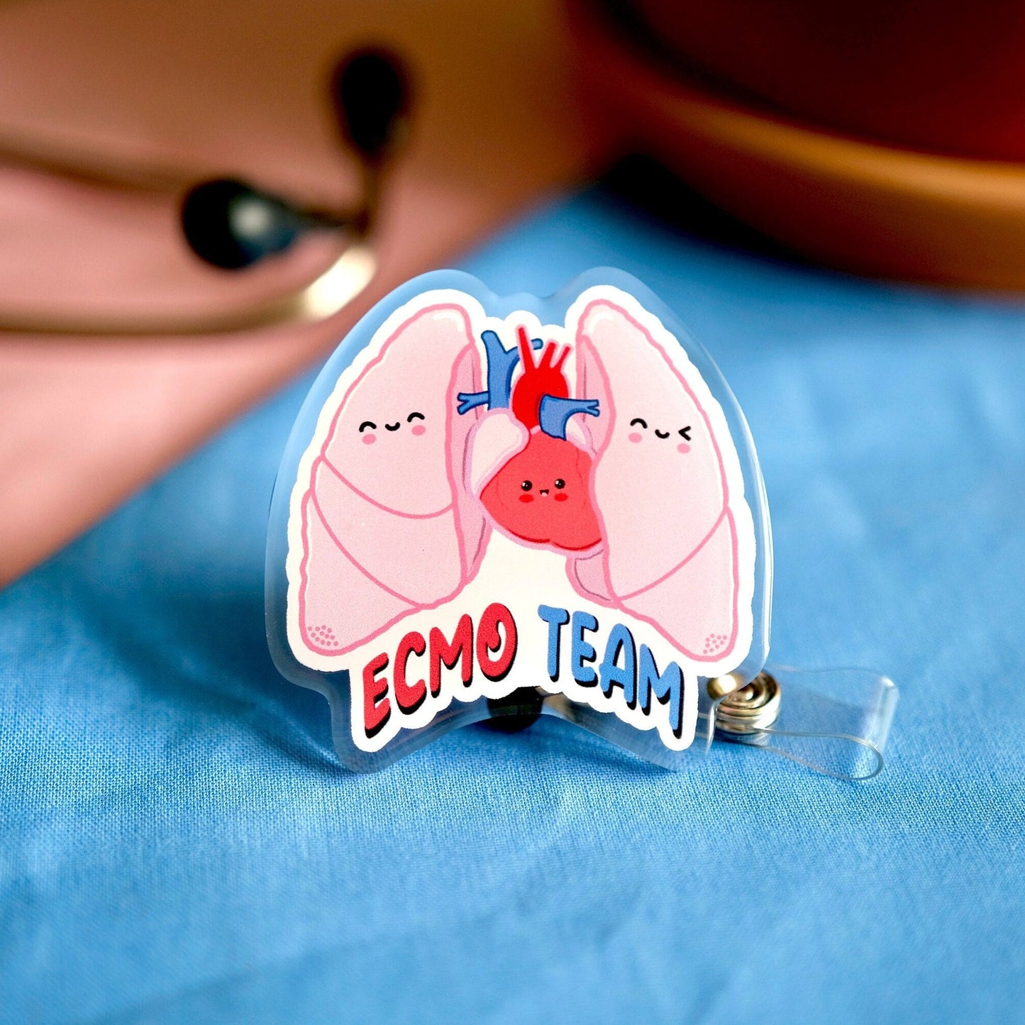 Personalized ECMO Badge Reel, Nursing Badge Reel