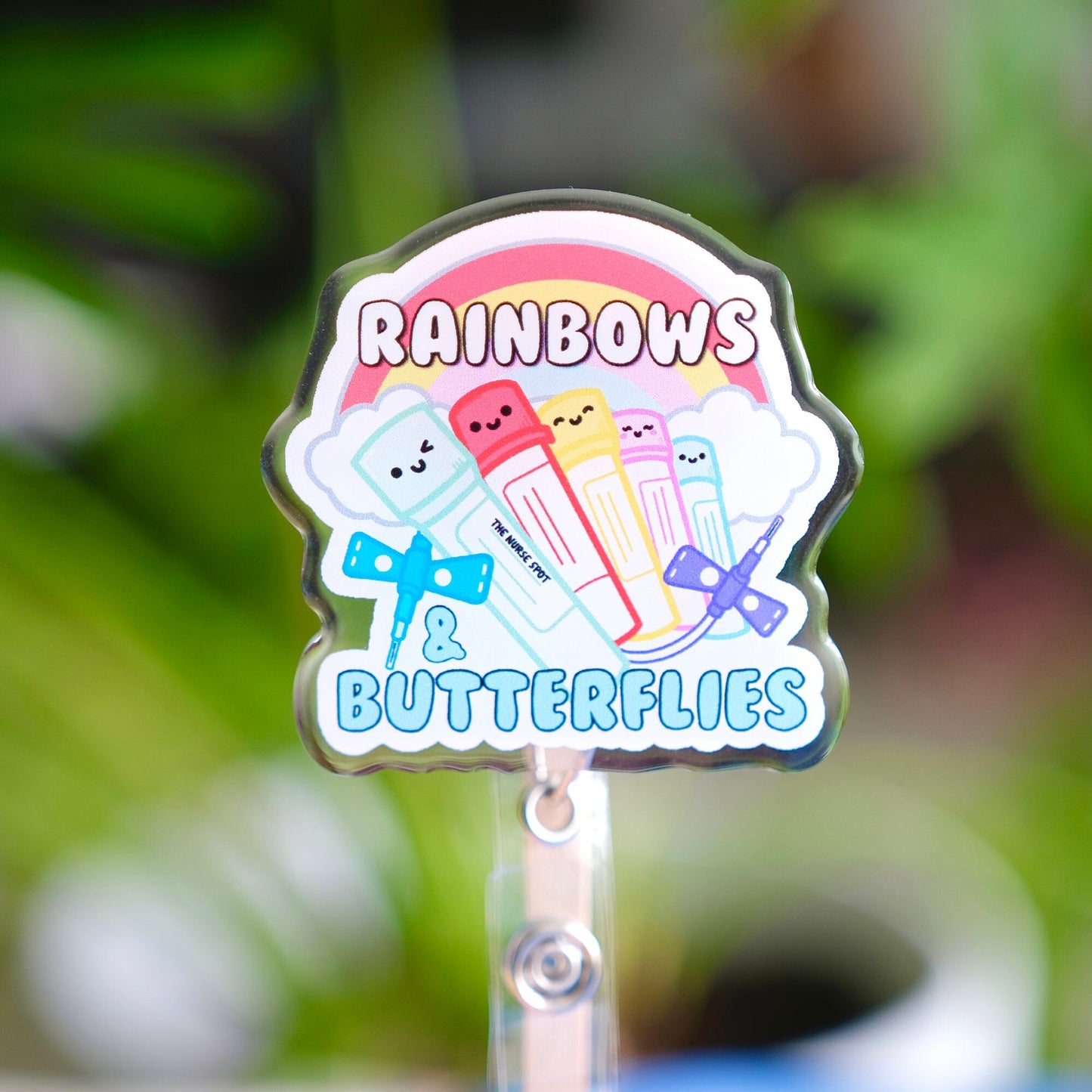 Personalized Lab Tubes Nurse Badge Reel, Nursing Badge Reel