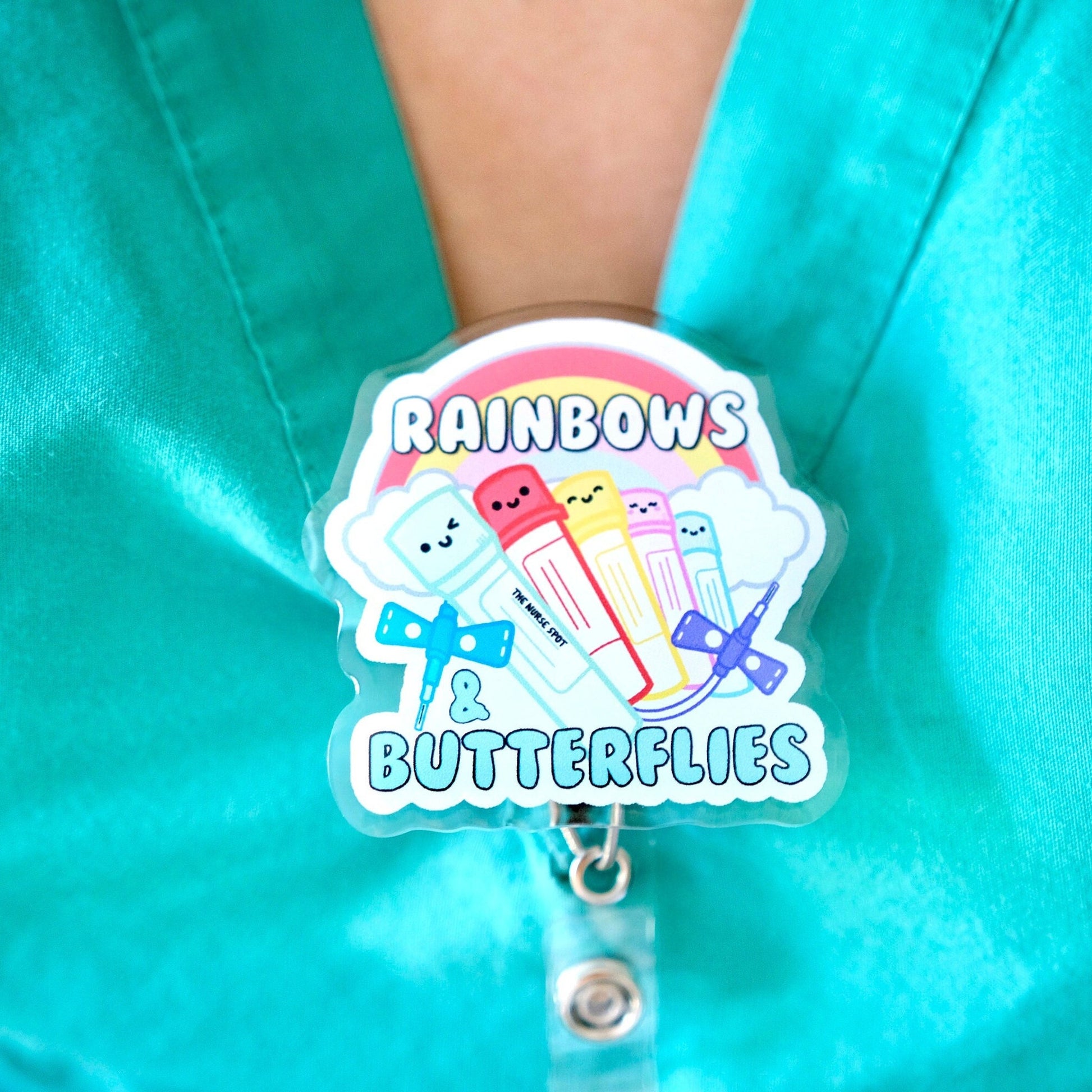 Personalized Lab Tubes Nurse Badge Reel, Nursing Badge Reel