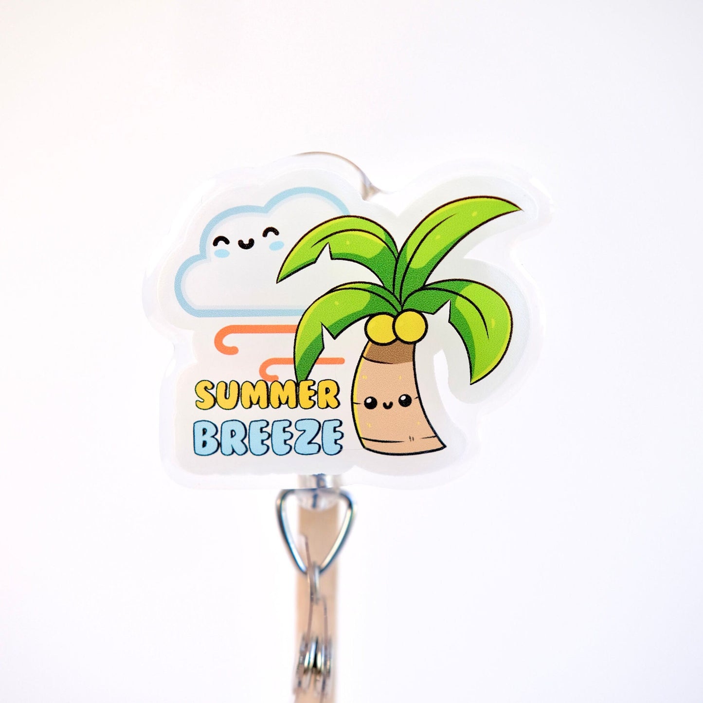Personalized Summer Breeze Badge Reel, Nursing Badge Reel