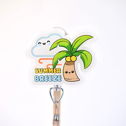 Personalized Summer Breeze Badge Reel, Nursing Badge Reel