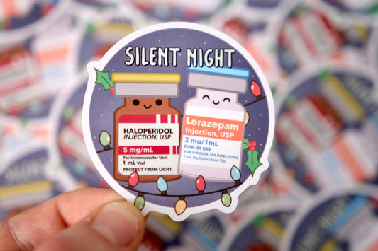 Silent Night Vinyl - Cute Nurse Stickers