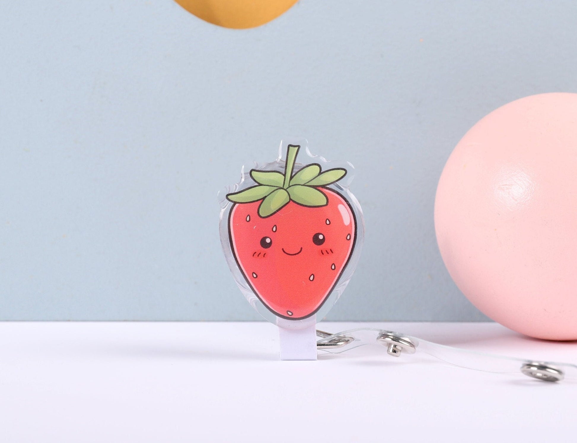 Strawberry Nurse Badge Reel - Custom Nurse Badge Reel