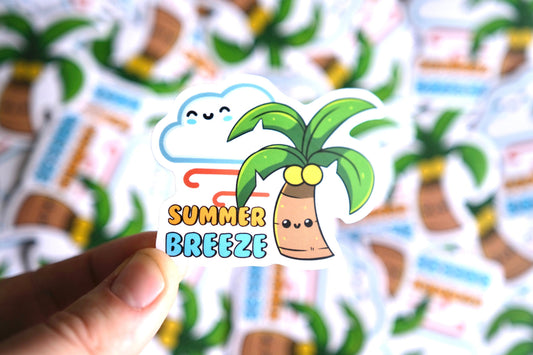 Summer Breeze Vinyl Sticker, Cute Nurse Stickers