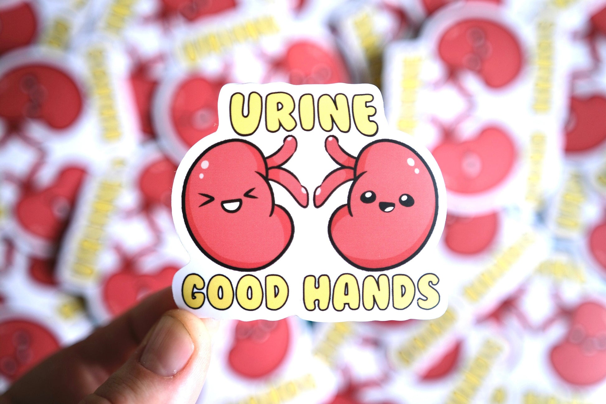 Urine Good Hands Vinyl Sticker, Funny Healthcare Stickers