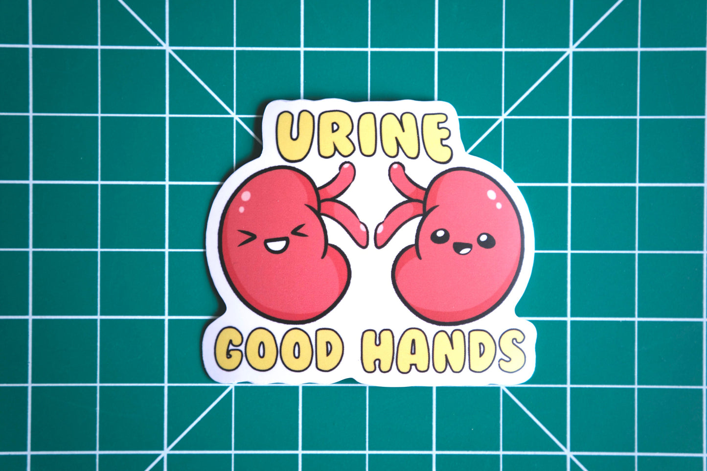 Urine Good Hands Vinyl Sticker, Funny Healthcare Stickers
