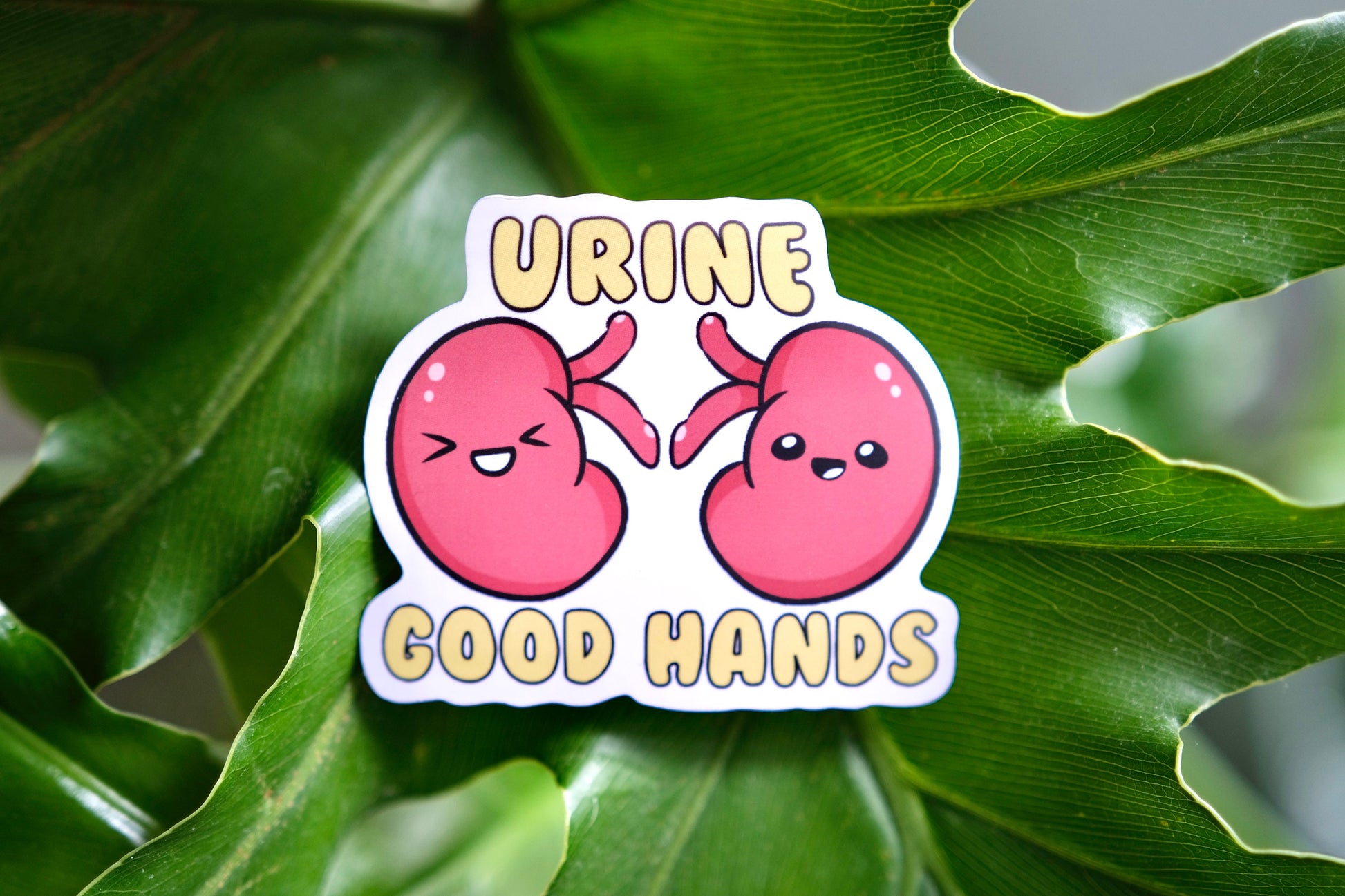Urine Good Hands Vinyl Sticker, Funny Healthcare Stickers
