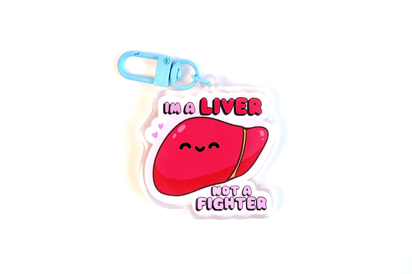 Liver Not a Fighter Keychain, Cute Nursing Gifts, Kawaii Keychain