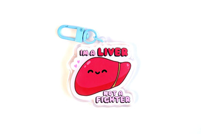 Liver Not a Fighter Keychain, Cute Nursing Gifts, Kawaii Keychain